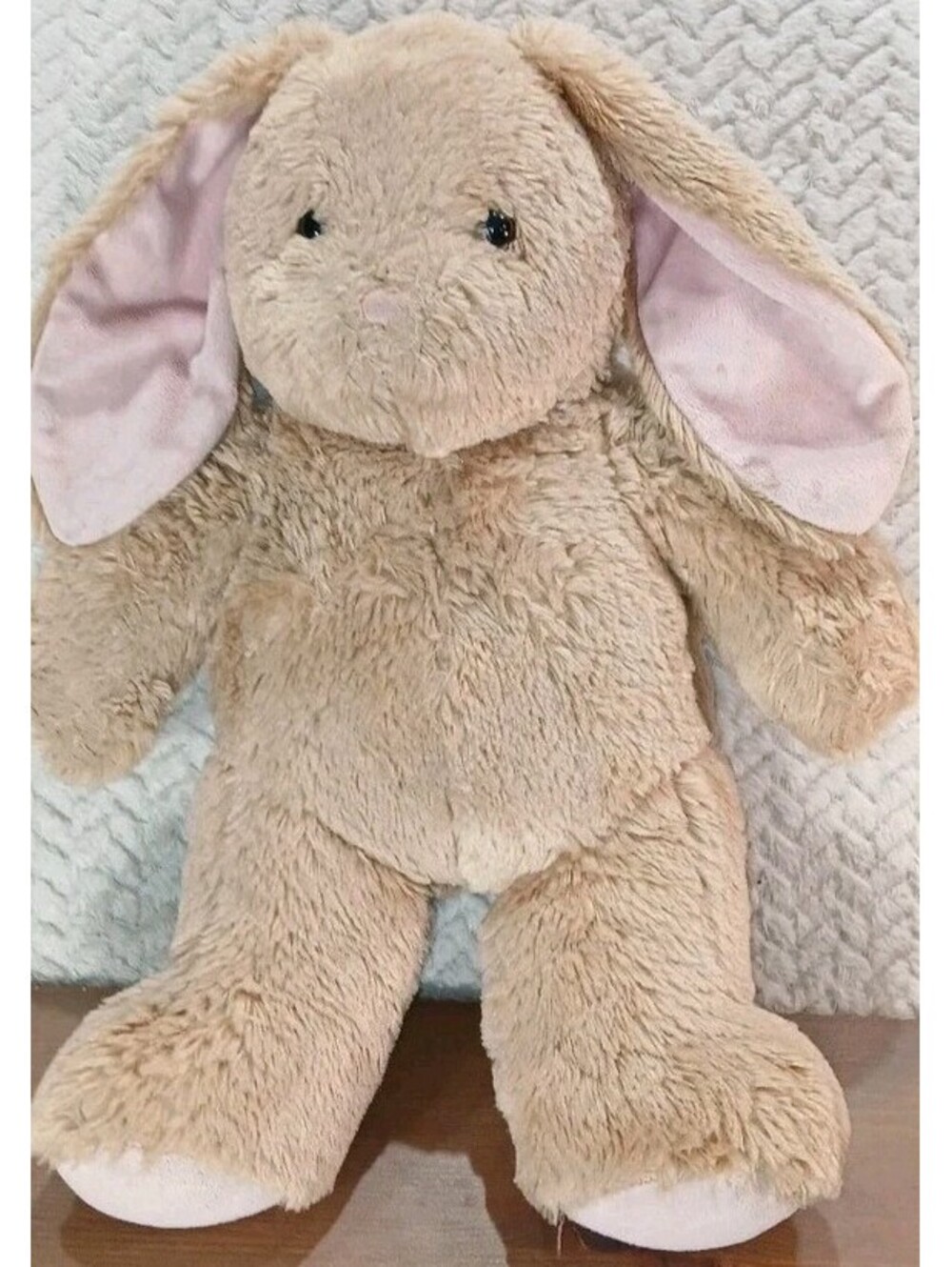 15" - Build A Bear - Fluffy Classic Bunny Rabbit Plush Pink Ears BAB